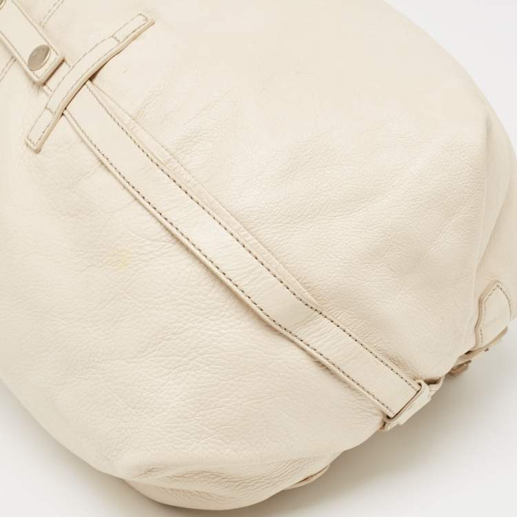Pre Owned Givenchy Light Beige Leather Double Handle Hobo