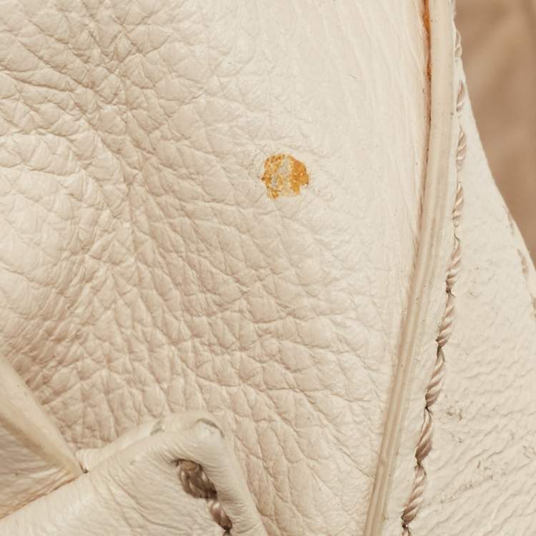 Pre Owned Givenchy Light Beige Leather Double Handle Hobo