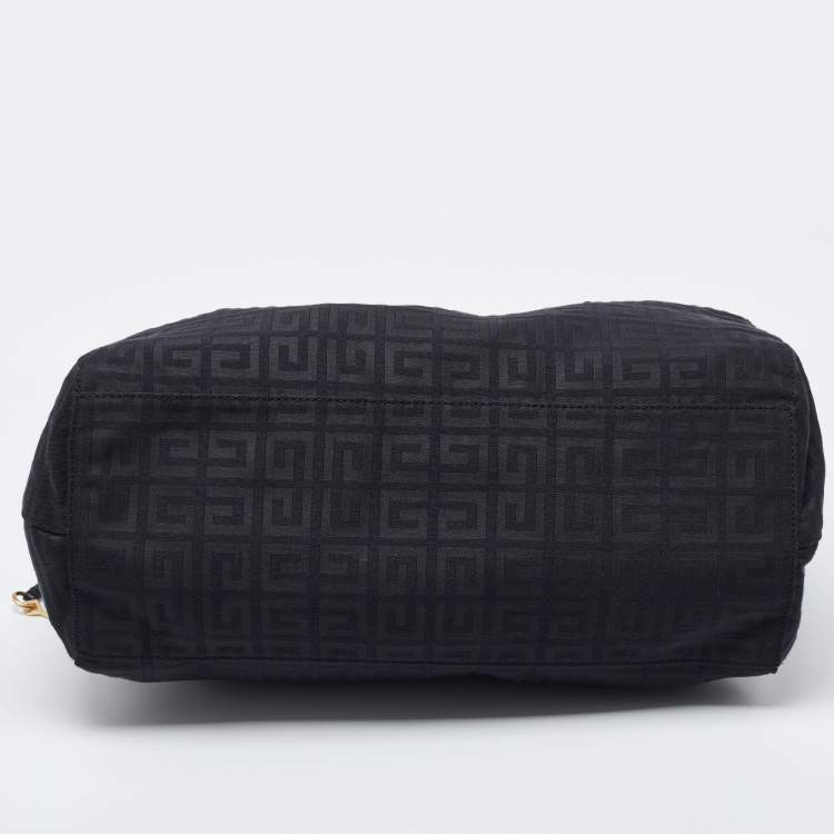 Pre Owned Givenchy Black Signature Canvas and Leather Tote