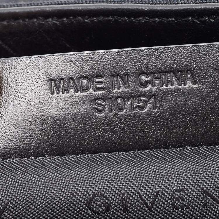 Pre Owned Givenchy Black Signature Canvas and Leather Tote