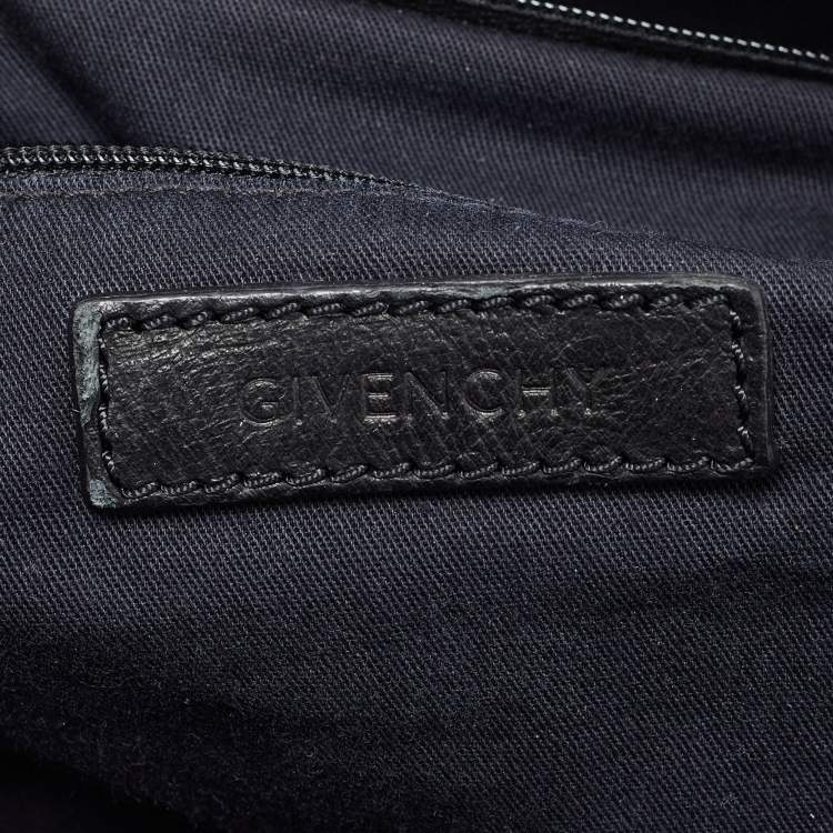 Pre Owned Givenchy Blue/Black Fabric and Leather Bag