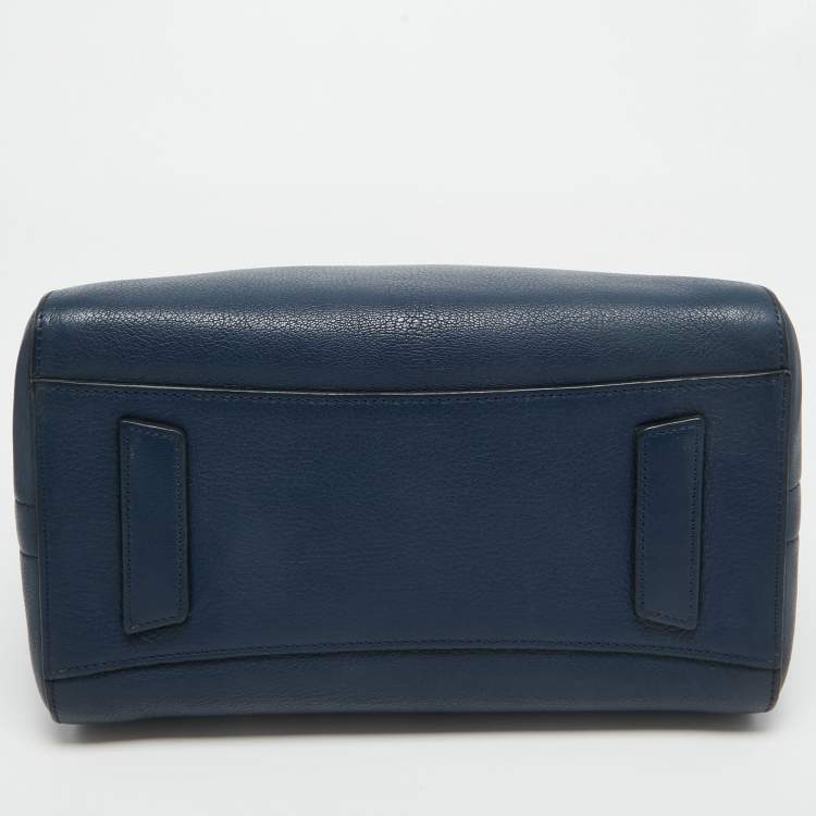 Pre Owned Givenchy Blue Leather Small Antigona Satchel