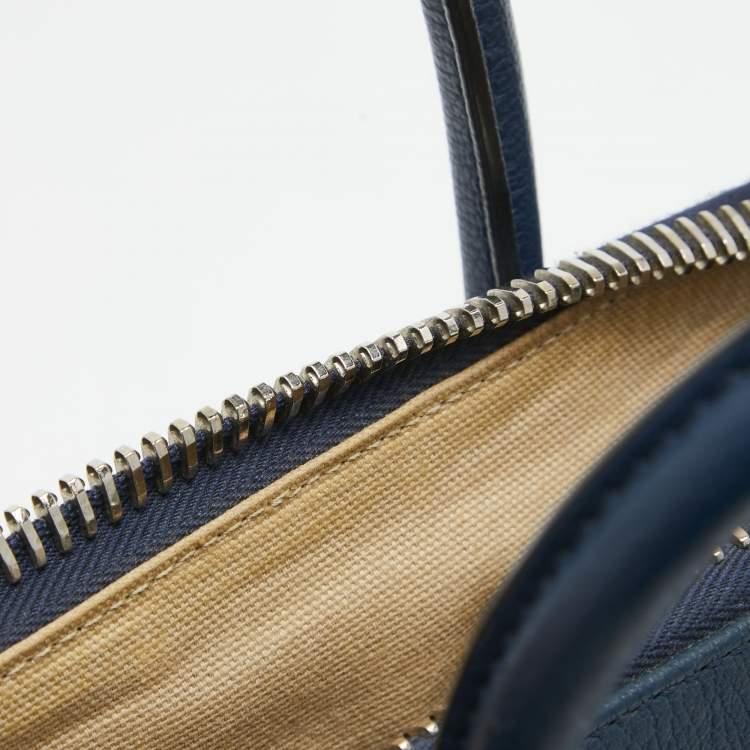 Pre Owned Givenchy Blue Leather Small Antigona Satchel