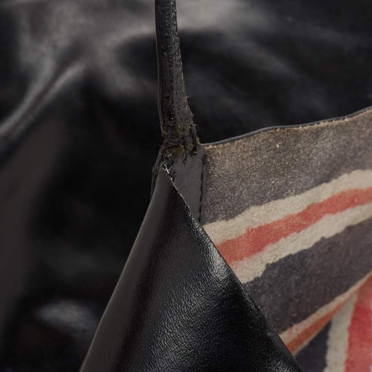 Pre Owned Givenchy Black Glossy Leather Antigona Shopper Tote
