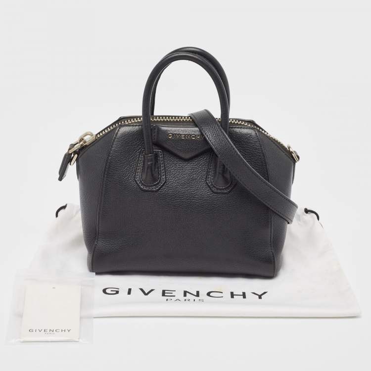 Pre Owned Givenchy Black Leather Mini Antigona Satchel