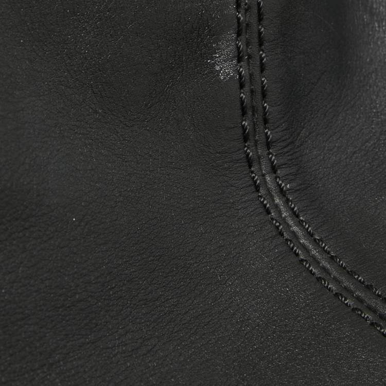 Pre Owned Givenchy Black/Beige Leather Side Zip Shoulder Bag