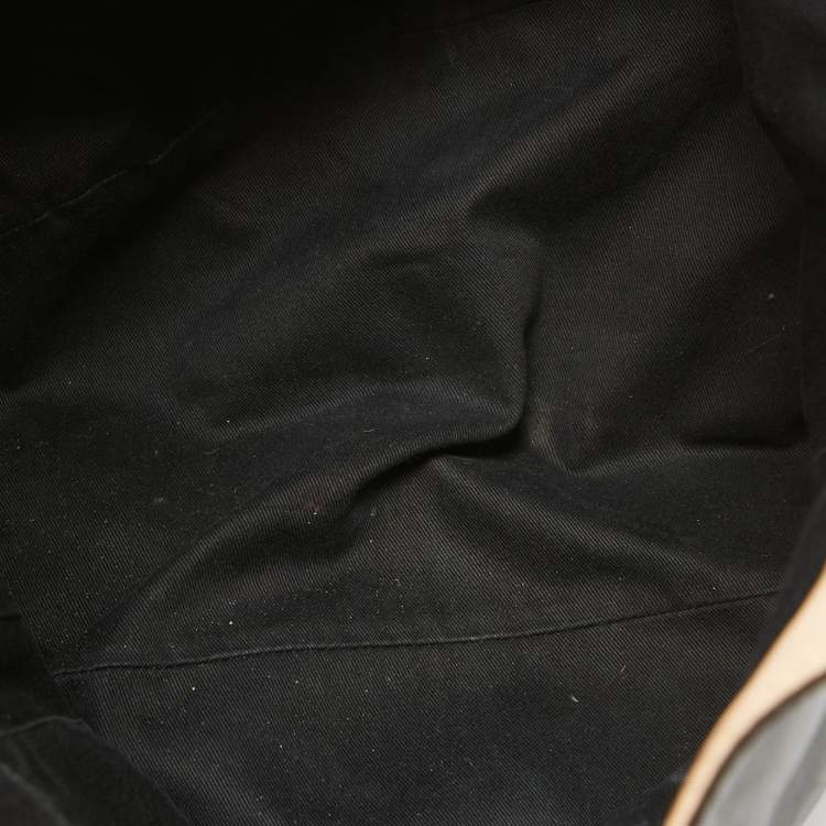 Pre Owned Givenchy Black/Beige Leather Side Zip Shoulder Bag