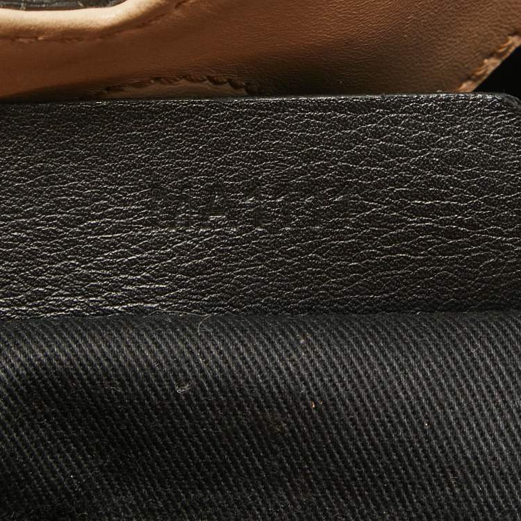 Pre Owned Givenchy Black/Beige Leather Side Zip Shoulder Bag