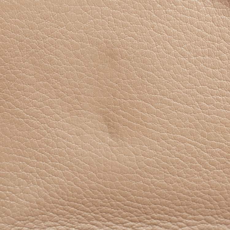 Pre Owned Givenchy Two Tone Beige Leather Small GV3 Shoulder Bag