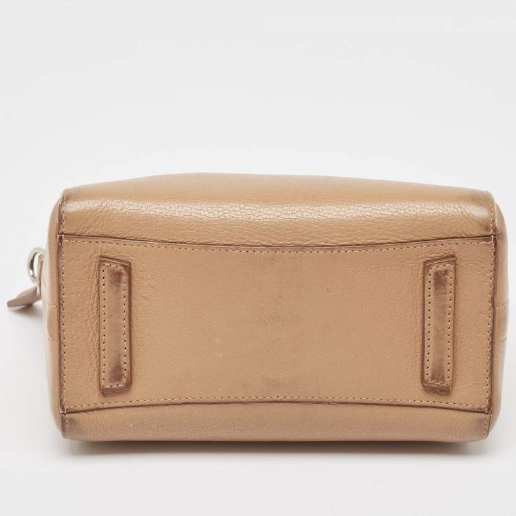 Pre Owned Givenchy Beige Leather Mini Antigona Satchel