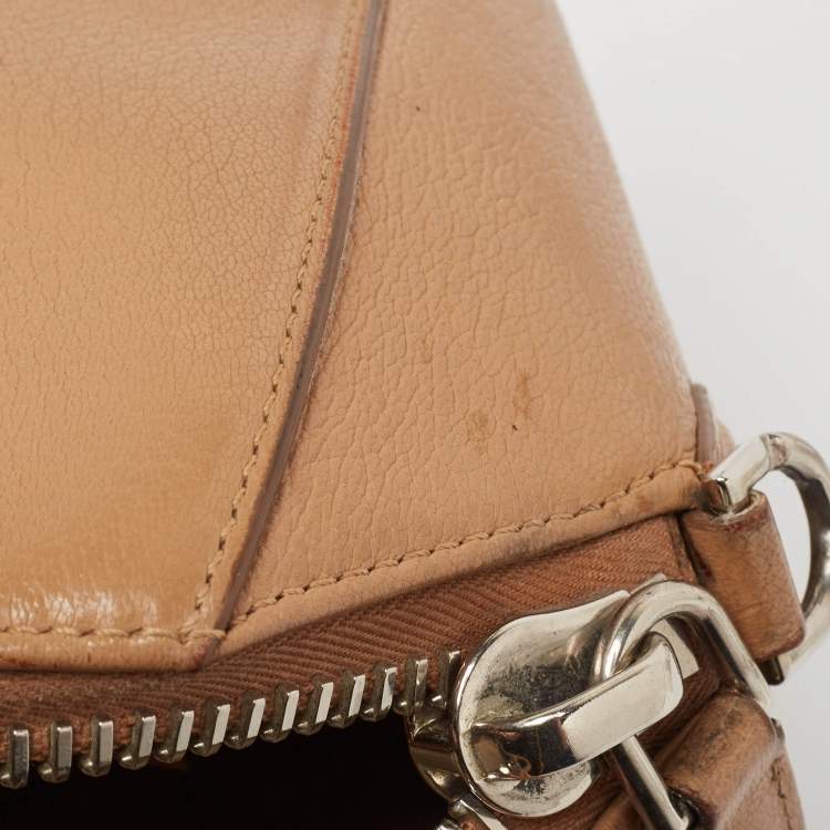 Pre Owned Givenchy Beige Leather Mini Antigona Satchel