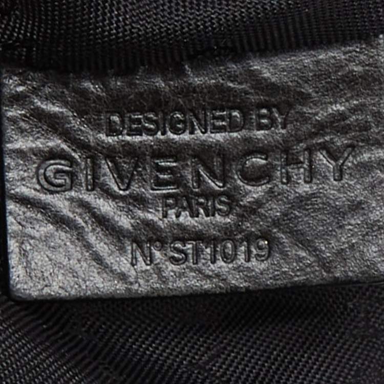 Pre Owned Givenchy Black Monogram Nylon and Leather Hobo