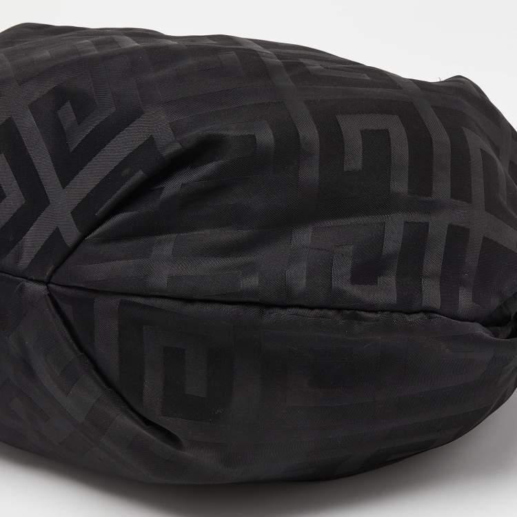 Pre Owned Givenchy Black Monogram Nylon and Leather Hobo