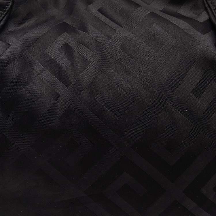 Pre Owned Givenchy Black Monogram Nylon and Leather Hobo
