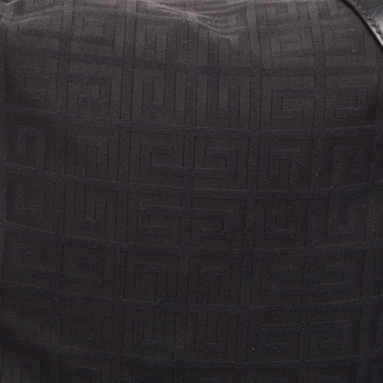 Pre Owned Givenchy Black Monogram Canvas and Leather Bucket Bag