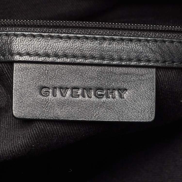 Pre Owned Givenchy Black Monogram Canvas and Leather Bucket Bag