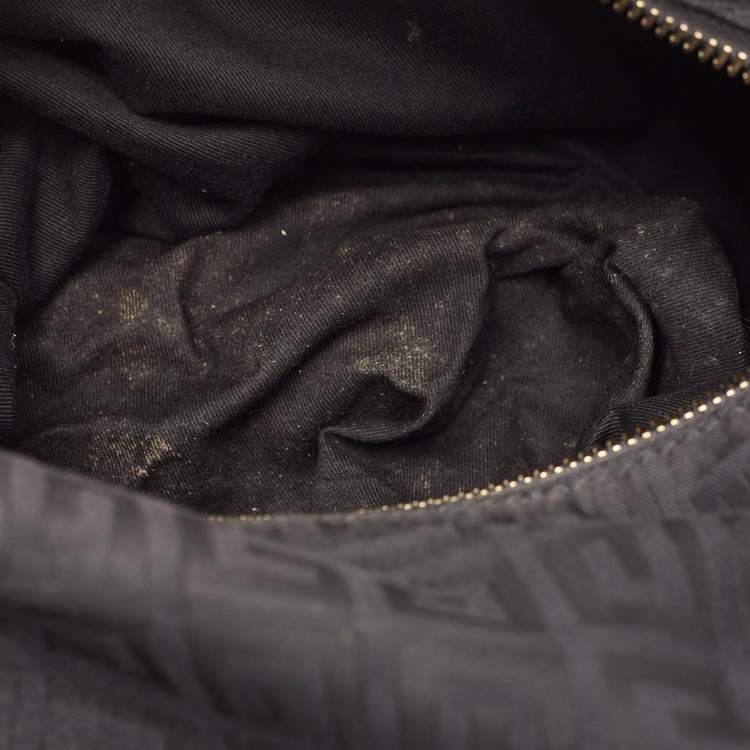Pre Owned Givenchy Black Monogram Canvas and Leather Bucket Bag