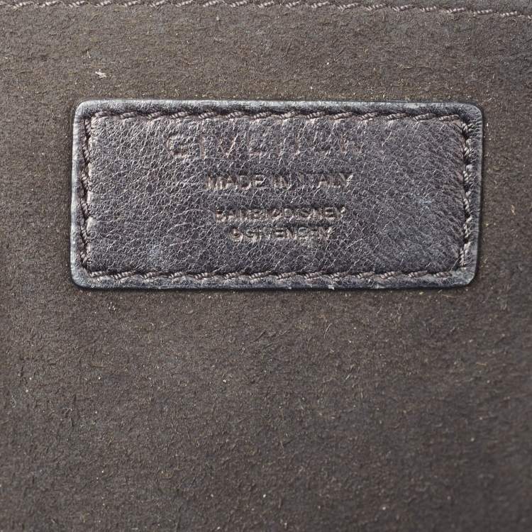 Pre Owned Givenchy Black Leather Bambi Print Vertical Tote