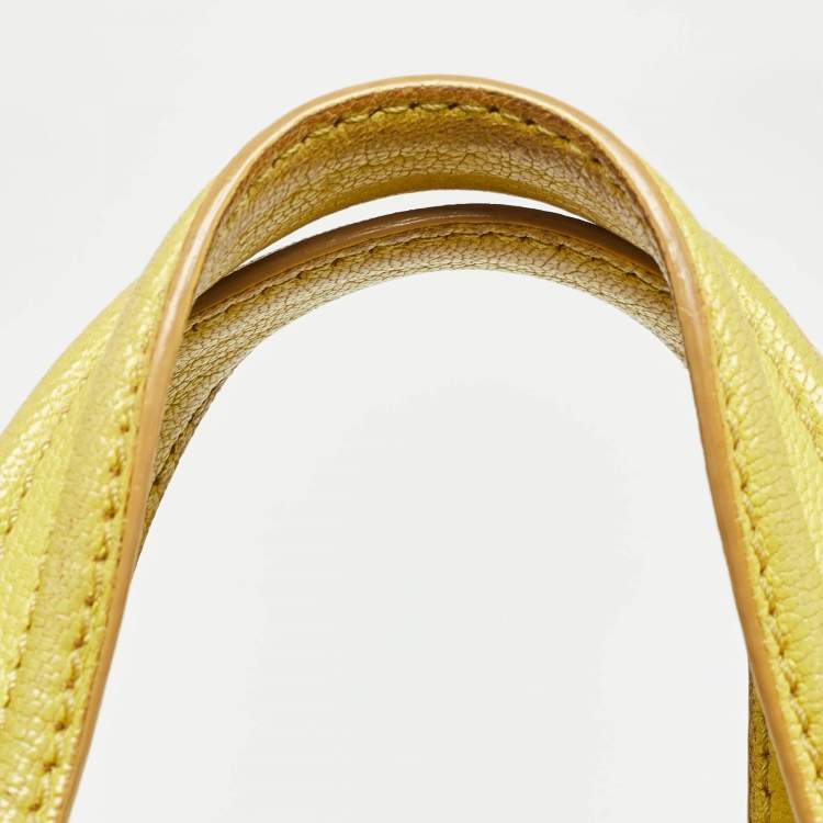 Pre Owned Givenchy Yellow Leather Medium Nightingale Bag