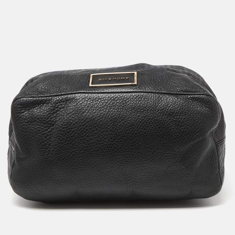 Pre Owned Givenchy Black Monogram Canvas and Leather Bucket Hobo