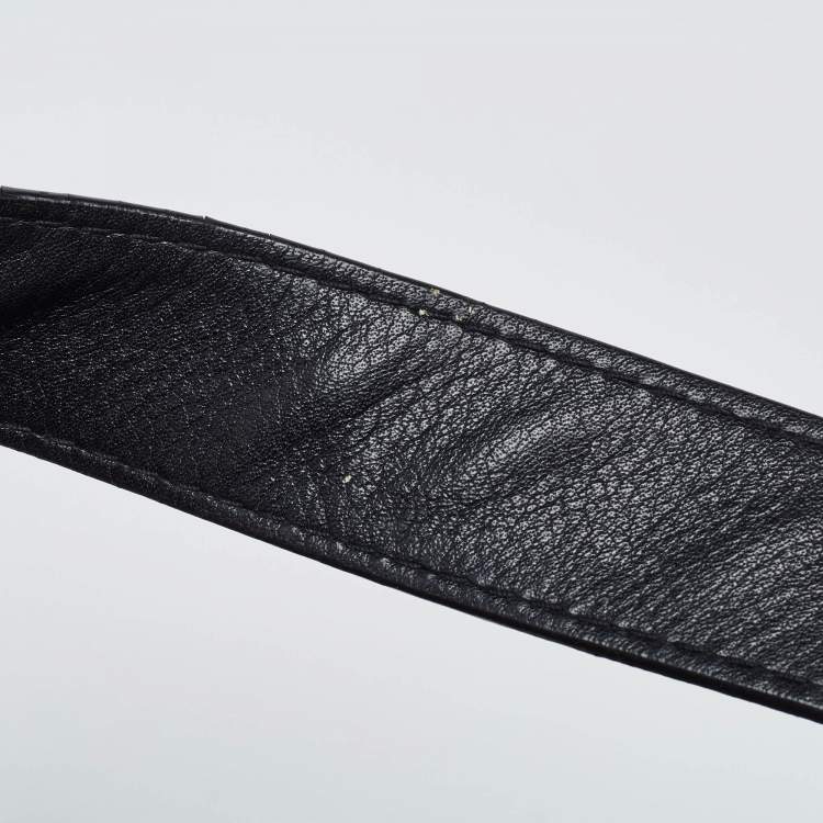 Pre Owned Givenchy Black Monogram Embossed Leather Baguette Bag