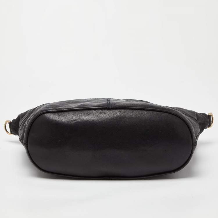 Pre Owned Givenchy Black Leather Medium Nightingale Satchel