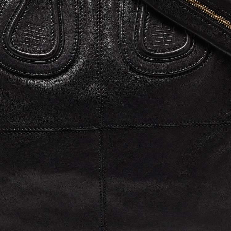 Pre Owned Givenchy Black Leather Medium Nightingale Satchel