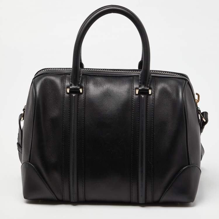 Pre Owned Givenchy Black Leather Lucrezia Boston Bag