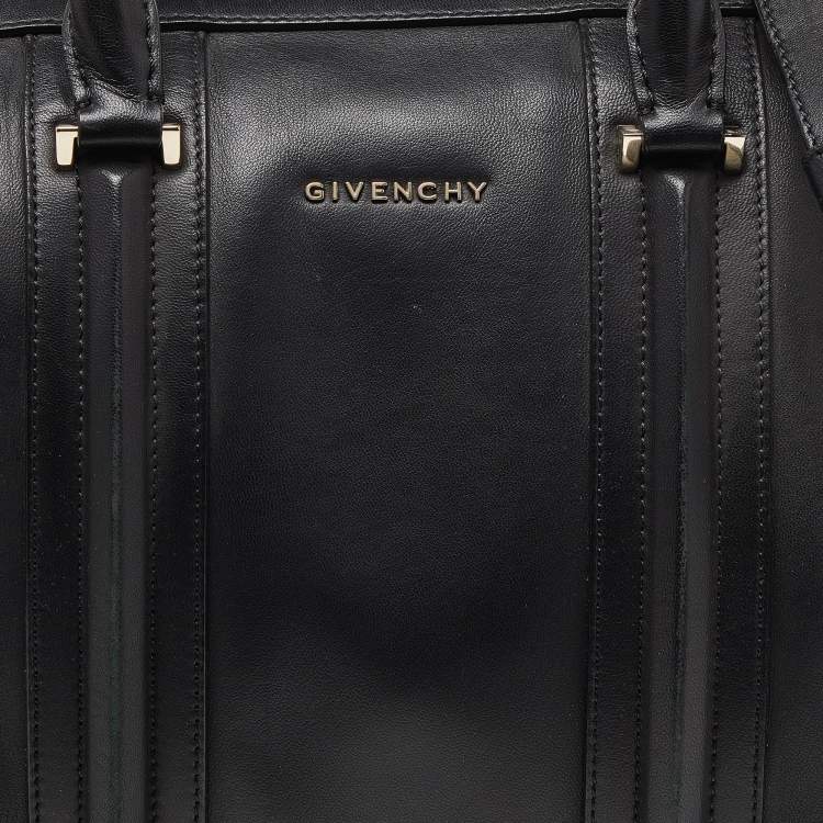 Pre Owned Givenchy Black Leather Lucrezia Boston Bag