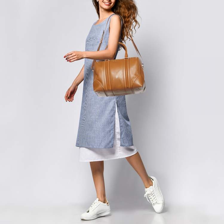 Pre Owned Givenchy Brown Leather Lucrezia Duffle Bag