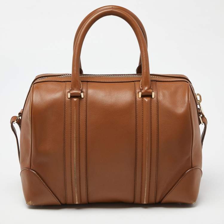 Pre Owned Givenchy Brown Leather Lucrezia Duffle Bag