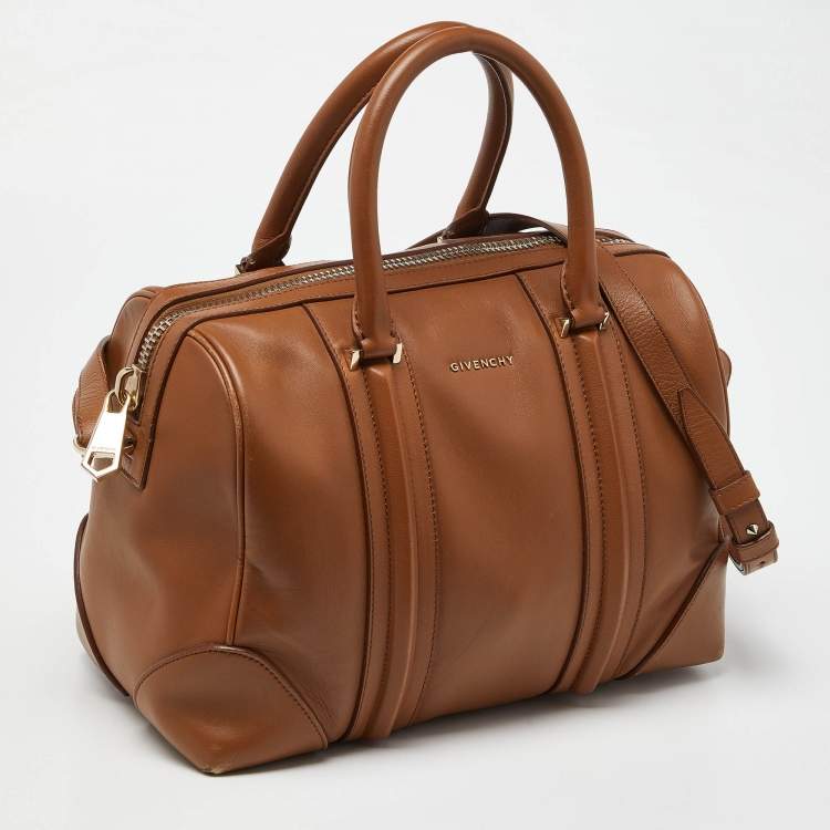 Pre Owned Givenchy Brown Leather Lucrezia Duffle Bag