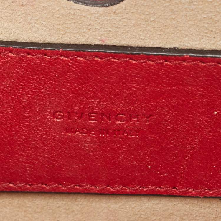Pre Owned Givenchy Red Quilted Leather Mini Pocket Crossbody Bag