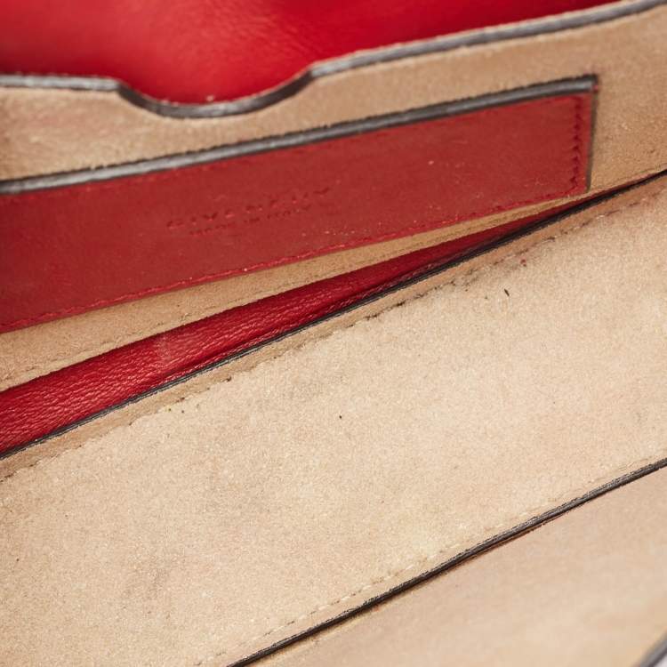 Pre Owned Givenchy Red Quilted Leather Mini Pocket Crossbody Bag