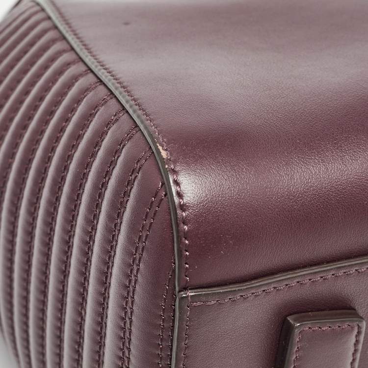 Pre Owned Givenchy Burgundy Leather Small Antigona Satchel