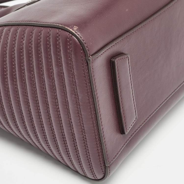 Pre Owned Givenchy Burgundy Leather Small Antigona Satchel