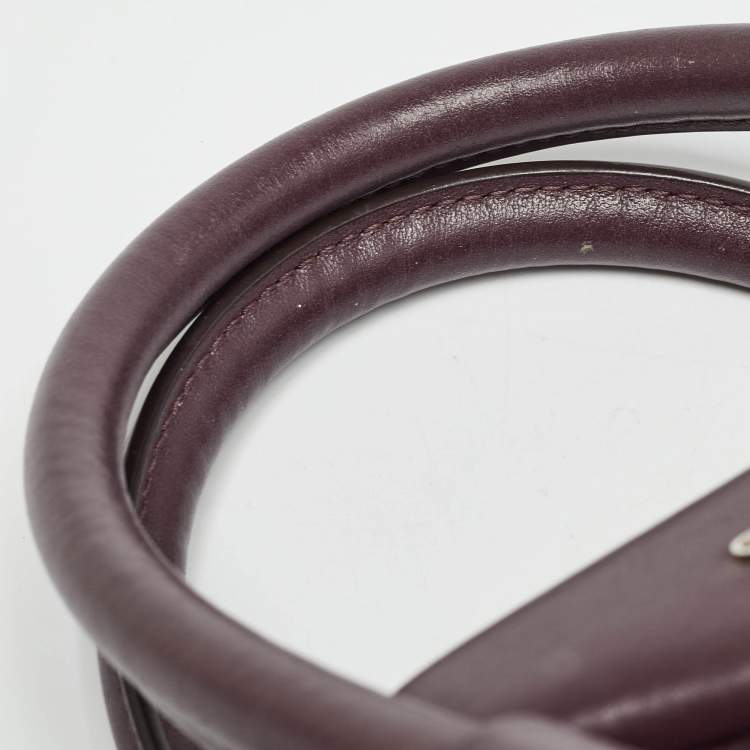 Pre Owned Givenchy Burgundy Leather Small Antigona Satchel