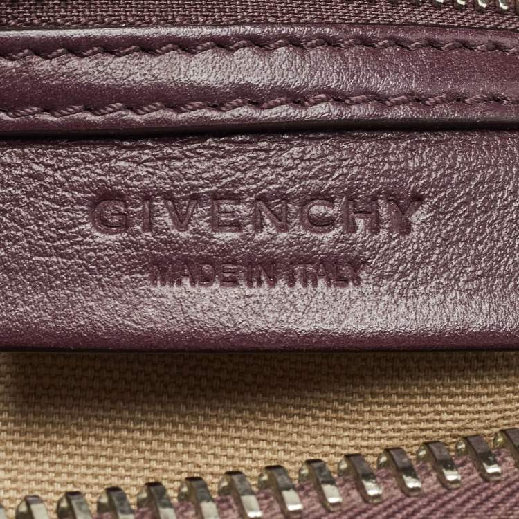 Pre Owned Givenchy Burgundy Leather Small Antigona Satchel