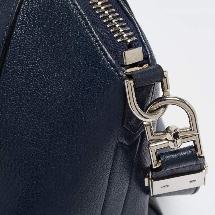 Pre Owned Givenchy Navy Blue Leather Medium Antigona Satchel