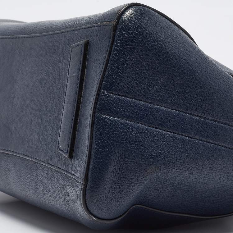 Pre Owned Givenchy Navy Blue Leather Medium Antigona Satchel