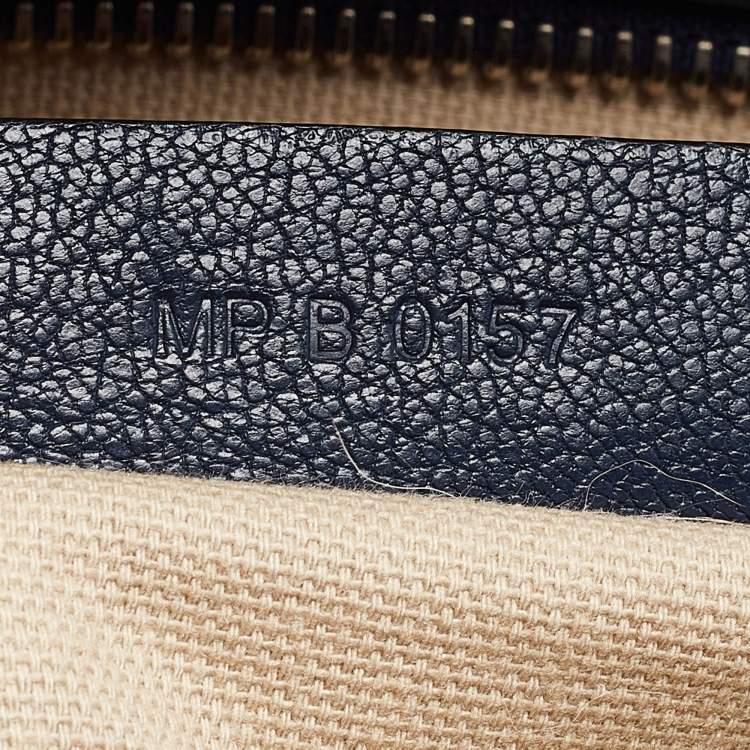 Pre Owned Givenchy Navy Blue Leather Medium Antigona Satchel