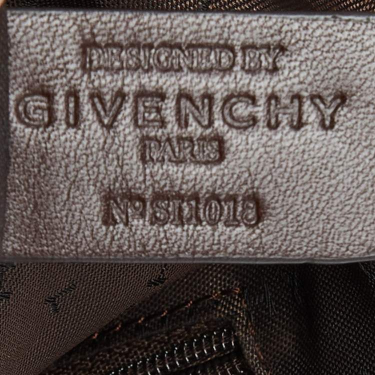 Pre Owned Givenchy Beige Monogram Canvas and Leather Hobo