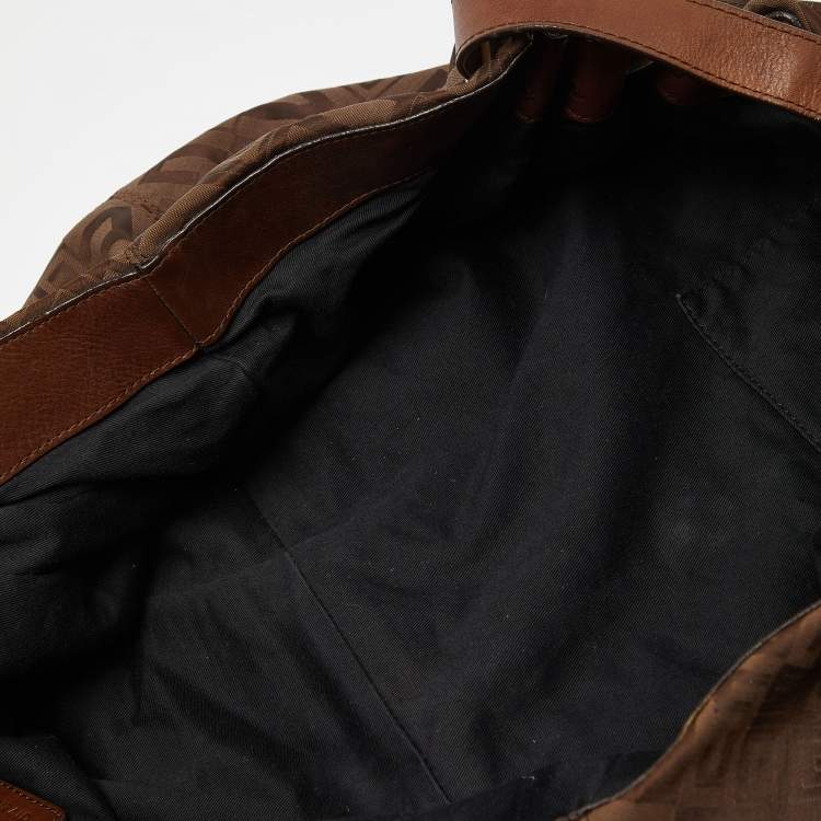 Pre Owned Givenchy Brown Monogram Canvas and Leather Hobo