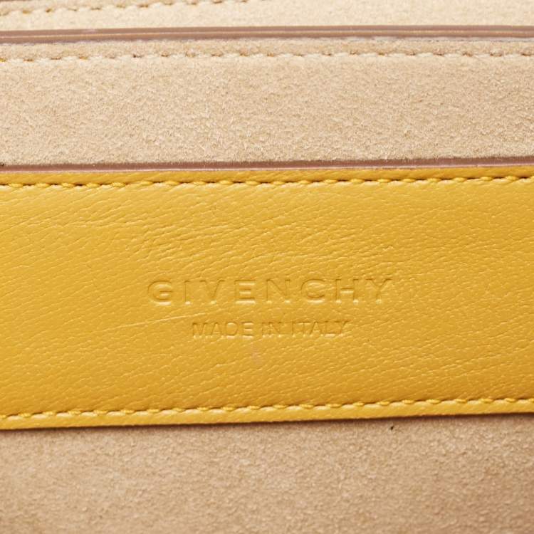 Pre Owned Givenchy Mustard Quilted Leather Small GV3 Shoulder Bag