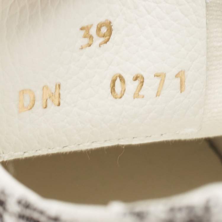 Pre Owned Givenchy White/Black Canvas City Lace Up Sneakers Size 39