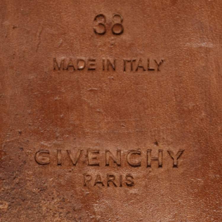 Pre Owned Givenchy Black Leather and Fabric Bedford Mules Size 38