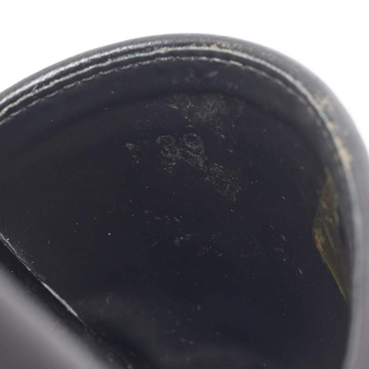 Pre Owned Givenchy Black Rubber Logo Flat Slide Sandals Size 39