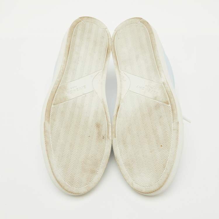 Pre Owned Givenchy Baby Blue/White Leather Urban Street Low Top Sneakers Size 38