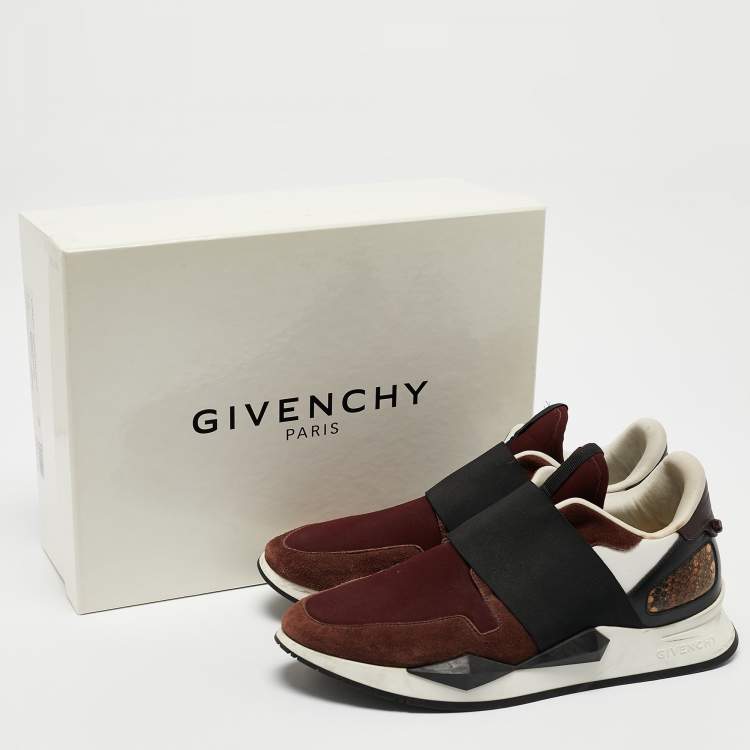 Pre Owned Givenchy Multicolor Neoprene and Leather Elastic Strap Active Sneakers Size 39