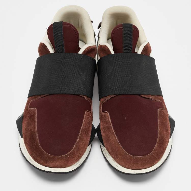 Pre Owned Givenchy Multicolor Neoprene and Leather Elastic Strap Active Sneakers Size 39